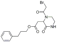 3-Phenylpropyl 2-[1-(2-bromoacetyl)-3-oxo-2-piperazinyl]acetate|