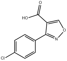 3-(4-Chloro-phenyl)-isoxazole-4-carboxylic acid 化学構造式