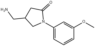 4-Aminomethyl-1-(3-methoxy-phenyl)-pyrrolidin-2-one,1082279-12-6,结构式