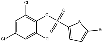 5-ブロモ-2-チオフェンスルホン酸2,4,6-トリクロロフェニル 化学構造式