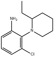 3-Chloro-2-(2-ethyl-1-piperidinyl)aniline Structure