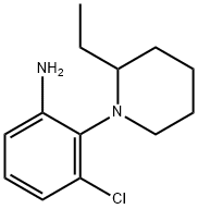 3-Chloro-2-(2-ethyl-1-piperidinyl)aniline,946730-55-8,结构式