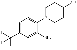 1-[2-Amino-4-(trifluoromethyl)phenyl]-4-piperidinol 化学構造式