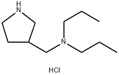 N-Propyl-N-(3-pyrrolidinylmethyl)-1-propanaminedihydrochloride 化学構造式