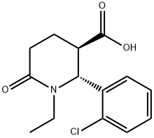 (2R,3R)-2-(2-Chloro-phenyl)-1-ethyl-6-oxo-piperidine-3-carboxylic acid Structure