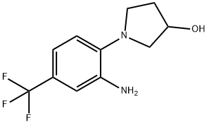 1-[2-Amino-4-(trifluoromethyl)phenyl]-3-pyrrolidinol 结构式