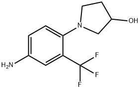 1-[4-Amino-2-(trifluoromethyl)phenyl]-3-pyrrolidinol 结构式