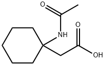(1-Acetylamino-cyclohexyl)-acetic acid 化学構造式