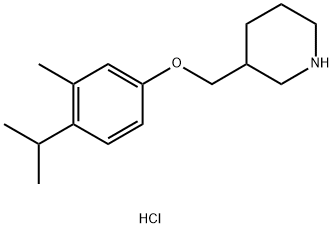 3-[(4-Isopropyl-3-methylphenoxy)methyl]piperidinehydrochloride 化学構造式