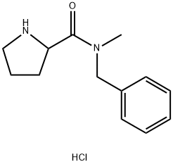 N-Benzyl-N-methyl-2-pyrrolidinecarboxamidehydrochloride,1246172-87-1,结构式