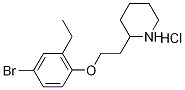 4-Bromo-2-ethylphenyl 2-(2-piperidinyl)ethylether hydrochloride Structure