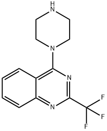 4-(哌嗪-1-基)-2-(三氟甲基)喹唑啉, 401567-99-5, 结构式