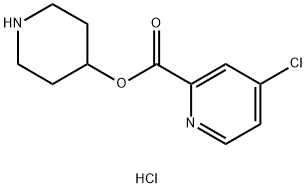 4-Piperidinyl 4-chloro-2-pyridinecarboxylatehydrochloride Struktur