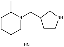 2-Methyl-1-(3-pyrrolidinylmethyl)piperidinedihydrochloride Struktur