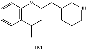 3-[2-(2-Isopropylphenoxy)ethyl]piperidinehydrochloride Structure