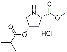 Methyl (2S,4S)-4-(isobutyryloxy)-2-pyrrolidinecarboxylate hydrochloride Struktur