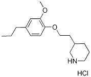 3-[2-(2-Methoxy-4-propylphenoxy)ethyl]piperidinehydrochloride Struktur