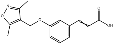 (2E)-3-{3-[(3,5-二甲基异恶唑-4-基)甲氧基]苯基}丙烯酸 结构式