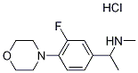 [1-(3-氟-4-吗啉-4-基苯基)乙基]甲胺盐酸盐 结构式