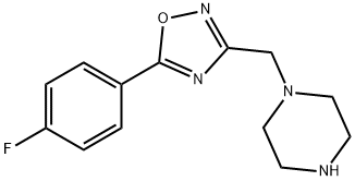 piperazine, 1-[[5-(4-fluorophenyl)-1,2,4-oxadiazol-3-yl]me Struktur