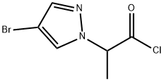 1H-pyrazole-1-acetyl chloride, 4-bromo-alpha-methyl- Struktur