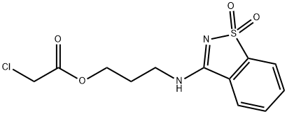 2-一氯乙酸3-[(1,1-二氧代-1,2-苯并噻唑-3-基)氨基]丙酯, 591212-99-6, 结构式