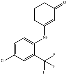 2-cyclohexen-1-one, 3-[[4-chloro-2-(trifluoromethyl)phenyl 化学構造式