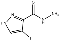4-碘-2H-吡唑-3-卡巴肼, 1005592-09-5, 结构式