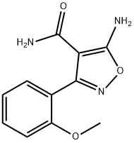 4-isoxazolecarboxamide, 5-amino-3-(2-methoxyphenyl)- Struktur