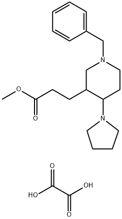 3-(1-苄基-4-吡咯烷-1-基哌啶-3-基)丙酸草酸甲酯 结构式