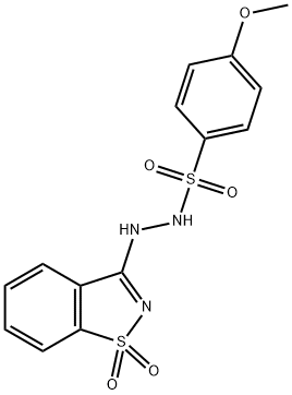 benzenesulfonic acid, 4-methoxy-, 2-(1,1-dioxido-1,2-benzi Structure