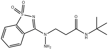 propanamide, N-(1,1-dimethylethyl)-3-[1-(1,1-dioxido-1,2-b|3-[氨基-(1,1-二氧代-1,2-苯并噻唑-3-基)氨基]-N-叔丁基-丙酰胺
