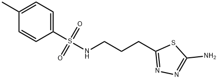N-[3-(5-氨基-1,3,4-噻二唑-2-基)丙基]-4-甲基苯磺酰胺,1199216-00-6,结构式