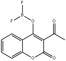 3-Acetyl-2-oxo-2H-chromen-4-yl difluoridoborate 化学構造式