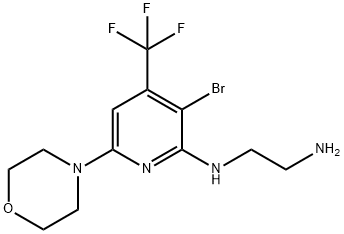 N*1*-(3-Bromo-6-morpholin-4'-yl-4-(trifluoromethyl)pyridin-2-yl)ethane-1,2-diamine 结构式