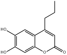 6,7-二羟基-4-丙基-2H-苯并吡喃-2-酮, 15941-64-7, 结构式