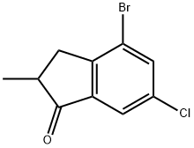 4-Bromo-6-chloro-2-methylindan-1-one Struktur