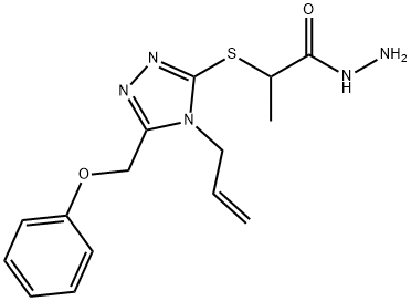 2-{[4-Allyl-5-(phenoxymethyl)-4H-1,2,4-triazol-3-yl]thio}propanohydrazide Structure