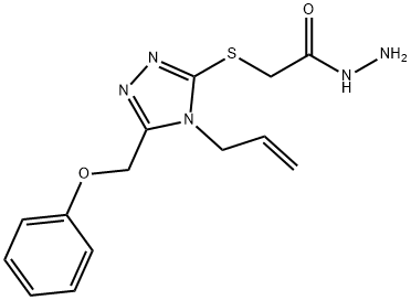 2-{[4-Allyl-5-(phenoxymethyl)-4H-1,2,4-triazol-3-yl]thio}acetohydrazide Structure