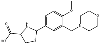 2-[4-Methoxy-3-(morpholin-4-ylmethyl)phenyl]-1,3-thiazolidine-4-carboxylic acid Structure