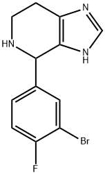 4-(3-溴-4-氟苯基)-4,5,6,7-四氢-3H-咪唑并[4,5-C]吡啶 结构式