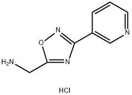 5-Aminomethyl-3-pyridin-3-yl-[1,2,4]oxadiazole dihydrochloride 结构式