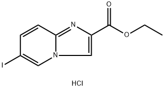 Ethyl 6-iodoimidazo[1,2-a]pyridine-2-carboxylate hydrochloride 化学構造式