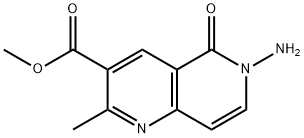 6-氨基-2-甲基-5-氧代-5,6-二氢-(口+奈)啶-3-甲酸甲酯 结构式