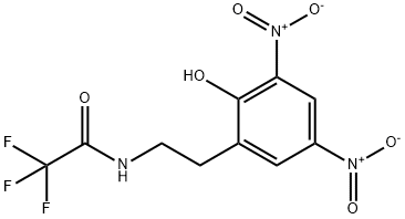 2,2,2-Trifluoro-N-(2-hydroxy-3,5-dinitrophenethyl) acetamide 结构式