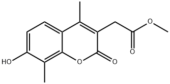 2-(7-羟基-4,8-??二甲基-2-氧代-2H-色烯-3-基)乙酸甲酯,433703-81-2,结构式