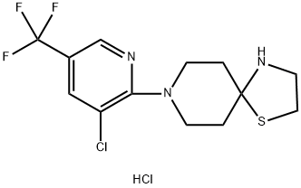 8-[3-Chloro-5-(trifluoromethyl)pyridin-2-yl]-1-thia-4,8-diazaspiro[4.5]decane hydrochloride Structure