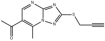 1-[7-甲基-2-(2-丙炔基硫代)-[1,2,4]三唑并[1,5-A]嘧啶-6-基]乙酮,886152-14-3,结构式