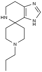 1'-プロピル-3,5,6,7-テトラヒドロスピロ[イミダゾ[4,5-C]ピリジン-4,4'-ピペリジン] 化学構造式