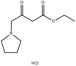 3-Oxo-4-pyrrolidin-1-yl-butyric acid ethyl ester hydrochloride Structure